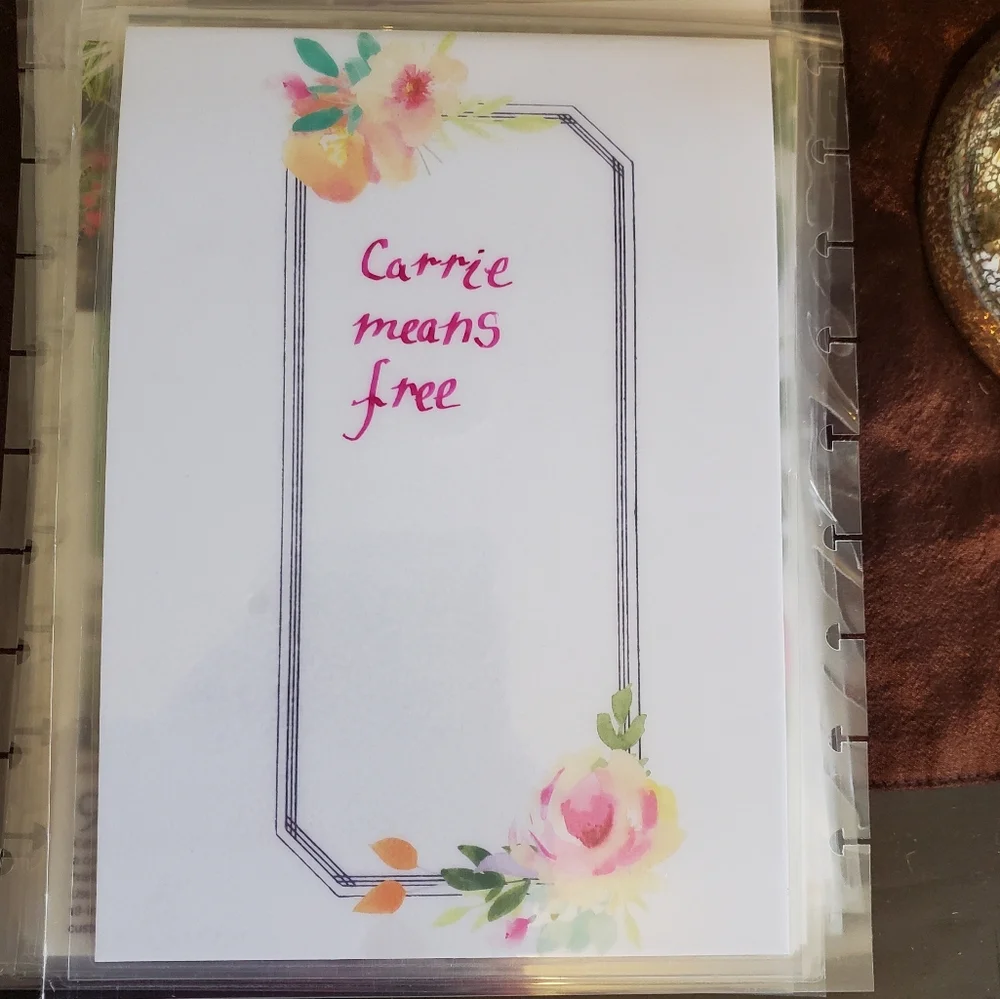 Hand made cover for your Classic size Disc Bound Planner Carrie
